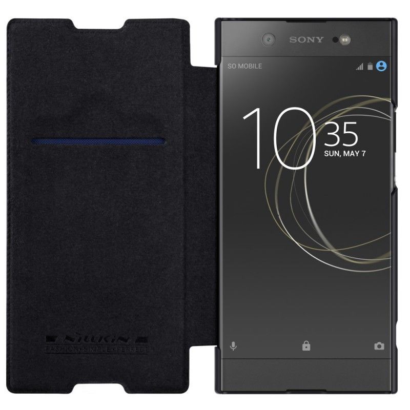 Folio-fodral Sony Xperia XA1 Ultra Vit Mobilskal Nillkin Qin-Serien