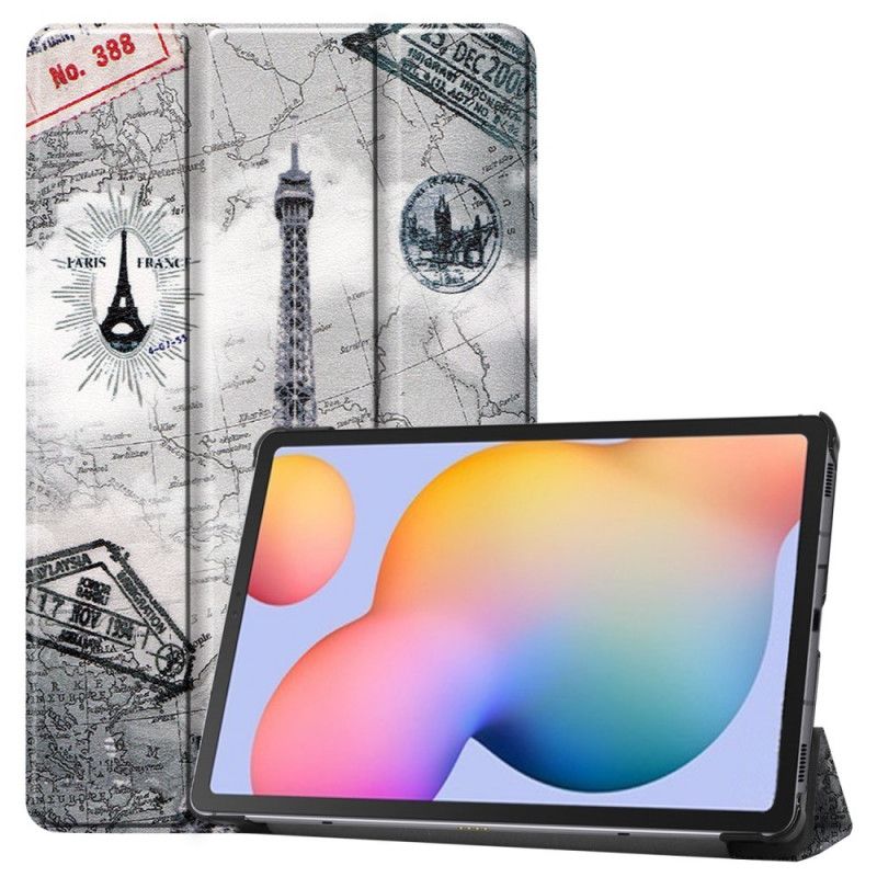 Smart Fodral Samsung Galaxy Tab S6 Lite Retro Eiffeltornet