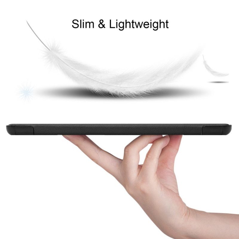 Smart Fodral Samsung Galaxy Tab S6 Lite Svart Matta Imiterat Läder