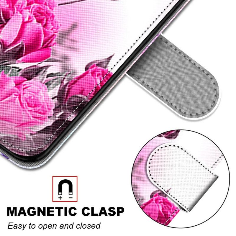 Fodral för Samsung Galaxy S21 Ultra 5G Magenta Magiska Blommor