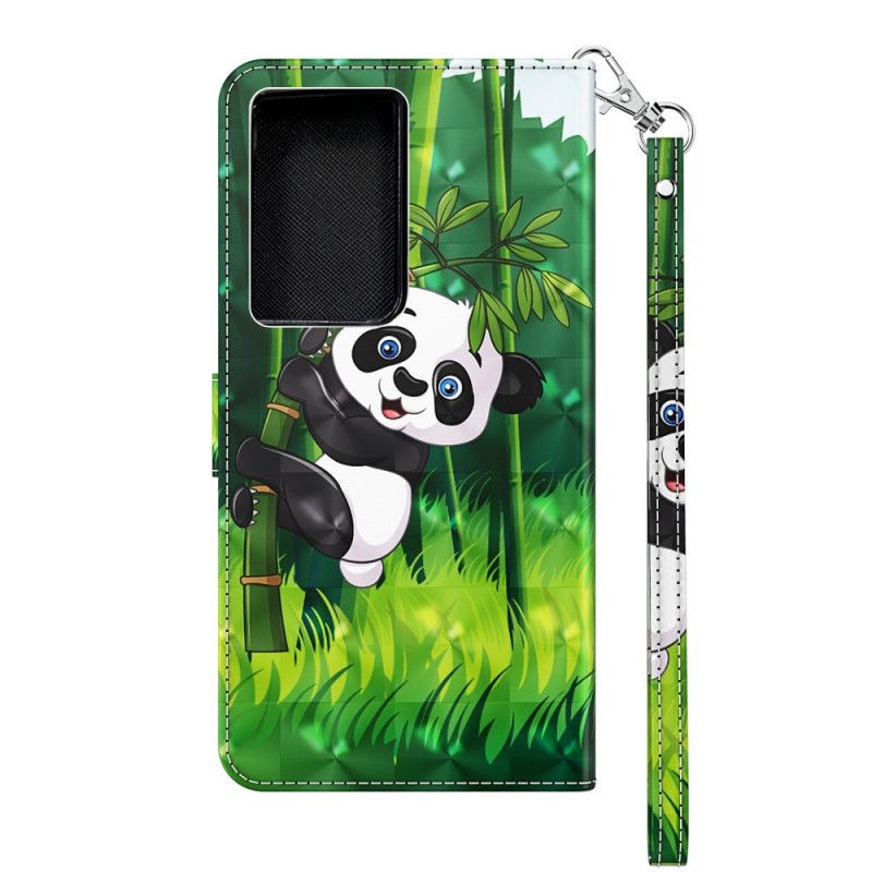 Fodral för Samsung Galaxy S21 Ultra 5G Panda Och Bambu