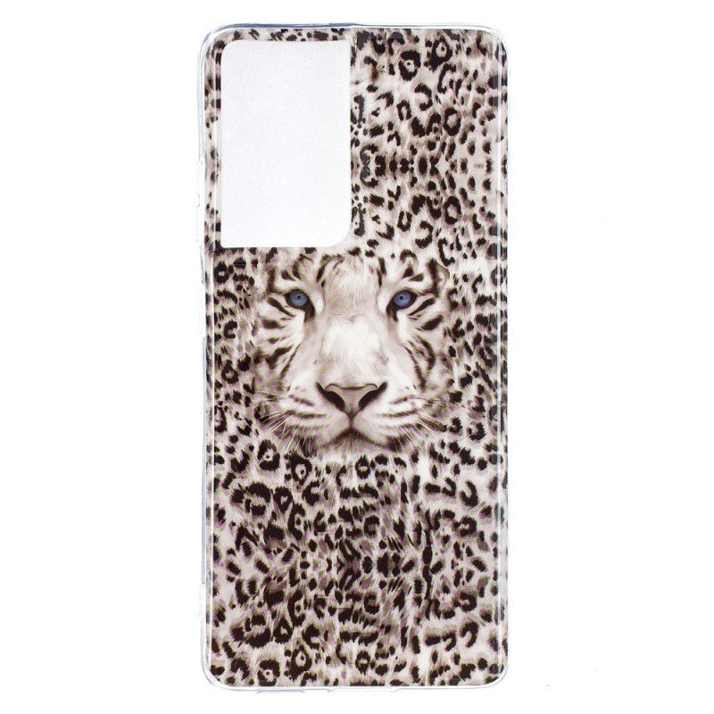 Skal Samsung Galaxy S21 Ultra 5G Fluorescerande Leopard