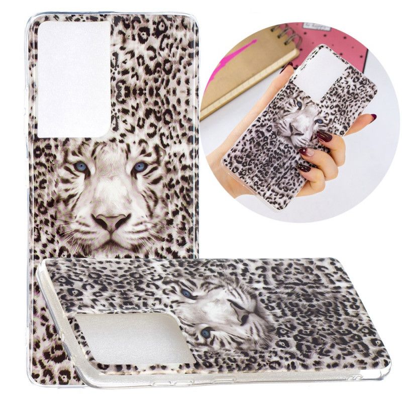 Skal Samsung Galaxy S21 Ultra 5G Fluorescerande Leopard