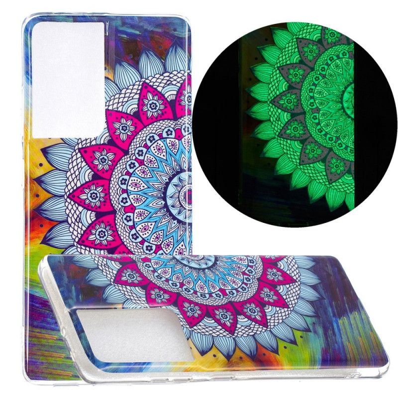 Skal Samsung Galaxy S21 Ultra 5G Fluorescerande Mandala