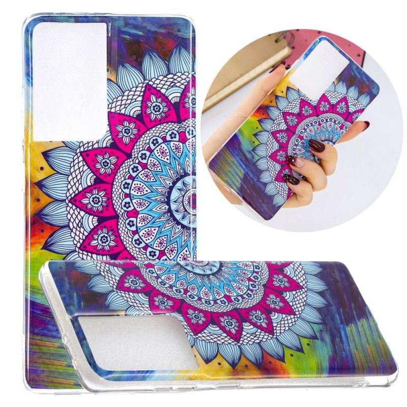 Skal Samsung Galaxy S21 Ultra 5G Fluorescerande Mandala