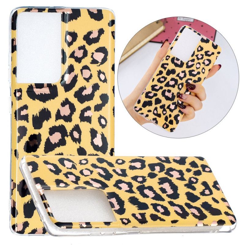 Skal Samsung Galaxy S21 Ultra 5G Marmor I Leopardstil