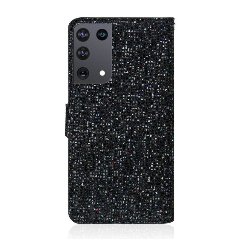 Skyddsfodral Samsung Galaxy S21 Ultra 5G Svart Glitter Design