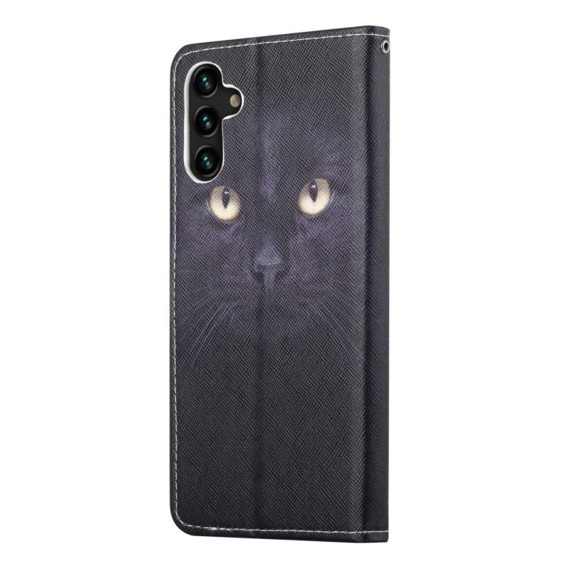 Fodral För Samsung Galaxy A13 5g Black Strappy Cat Eyes