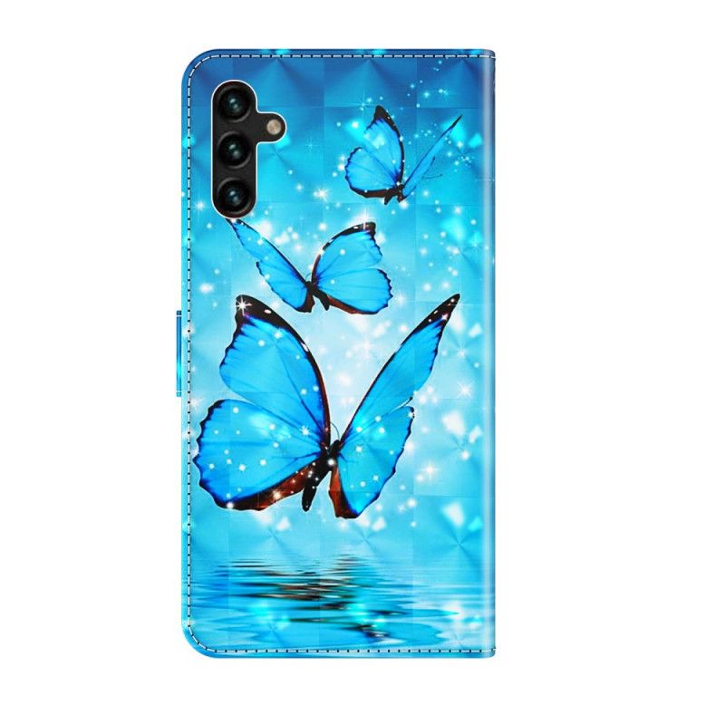 Fodral För Samsung Galaxy A13 5g Flying Blue Butterflies