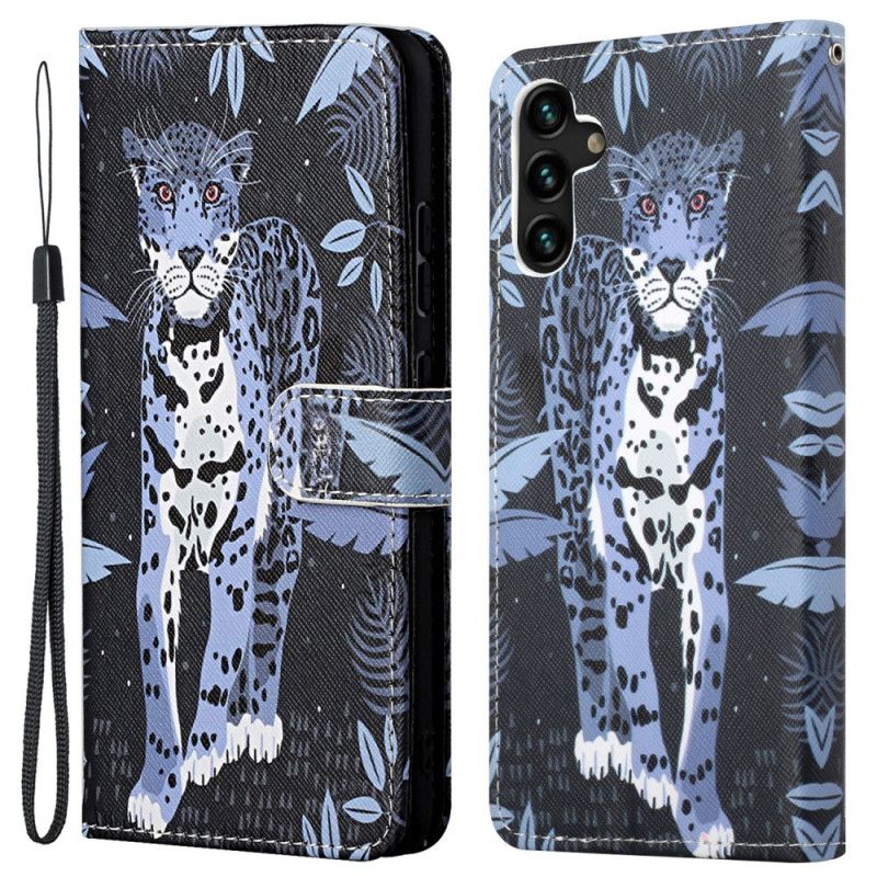 Fodral För Samsung Galaxy A13 5g Leopard Strappy