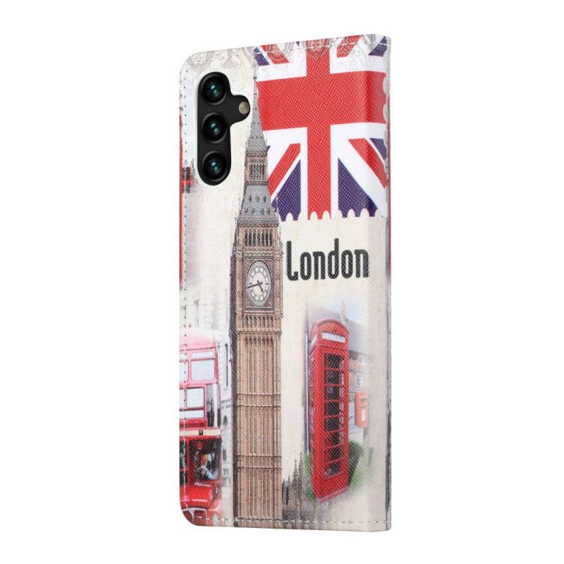 Läderfodral Samsung Galaxy A13 5g Telefonfodral London Life