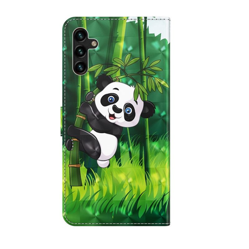 Läderfodral Samsung Galaxy A13 5g Telefonfodral Panda Och Bambu