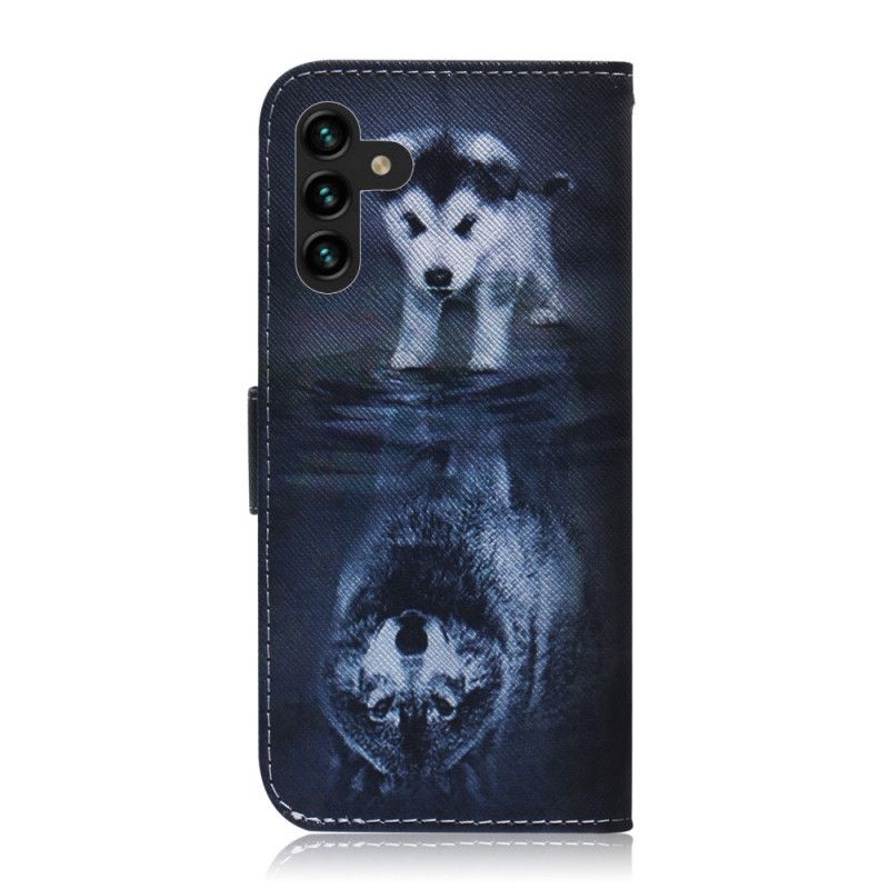 Läderskal Fodral Samsung Galaxy A13 5g Ernesto The Wolf