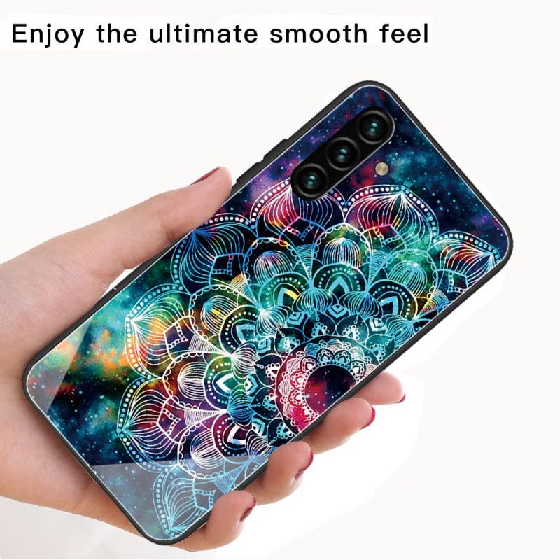 Skal För Samsung Galaxy A13 5g Mandala I Härdat Glas