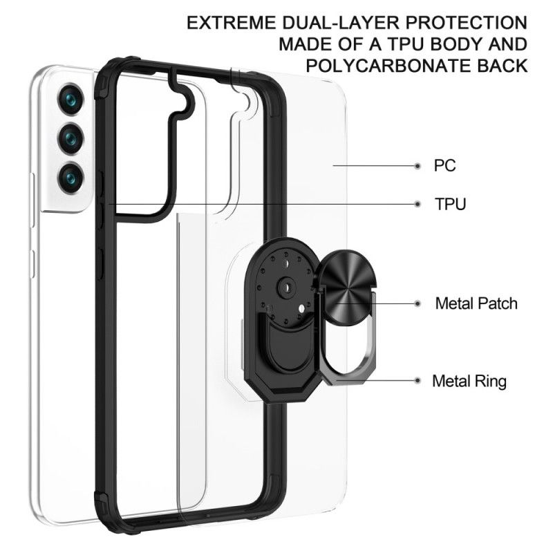 Skal För Samsung Galaxy A13 5g Transparent Med Stödring