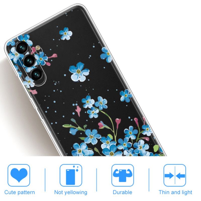 Skal Samsung Galaxy A13 5g Blå Blommor
