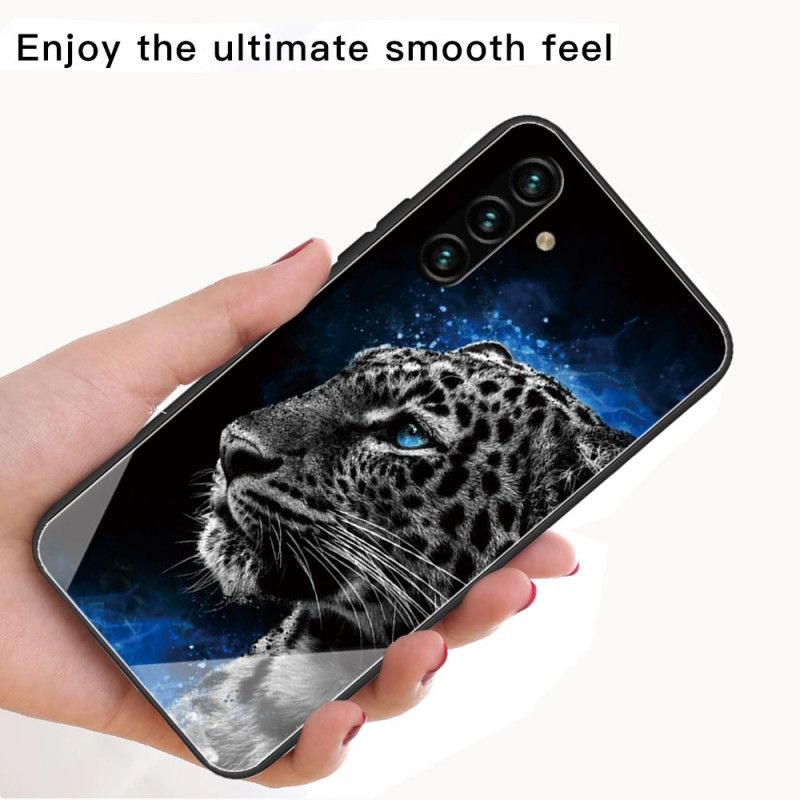 Skal Samsung Galaxy A13 5g Feline Face I Härdat Glas