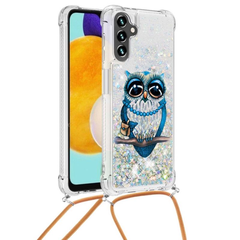 Skal Samsung Galaxy A13 5g Miss Owl Glitter Drawstring