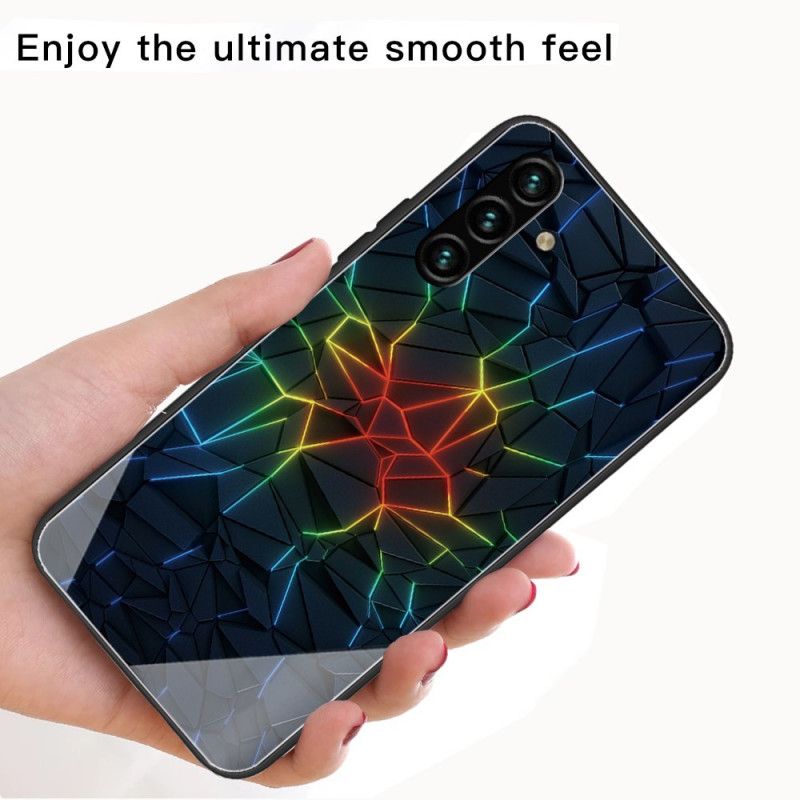 Skal Samsung Galaxy A13 5g Telefonfodral Geometri Av Härdat Glas