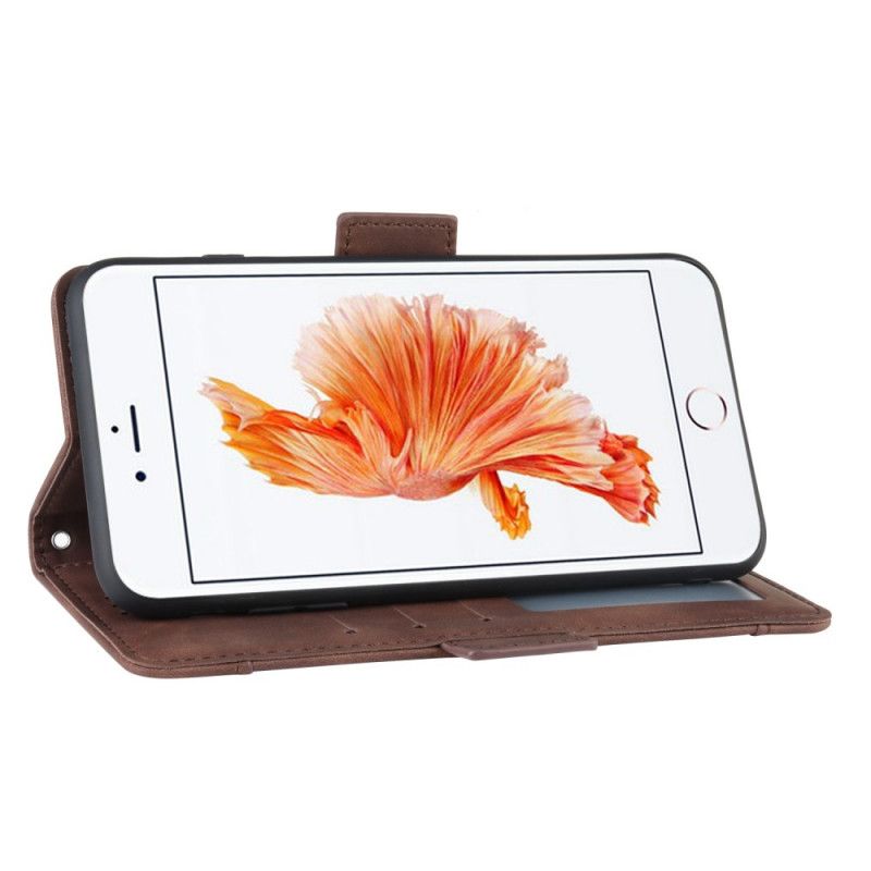 Läderfodral iPhone 6 / 6S Svart Förstklassigt Multikort