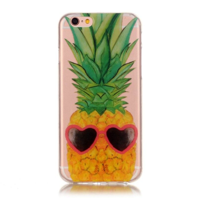 Skal för iPhone 6 / 6S Transparent Inkognito Ananas