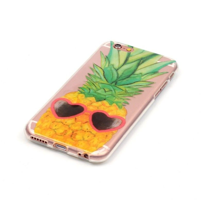 Skal för iPhone 6 / 6S Transparent Inkognito Ananas