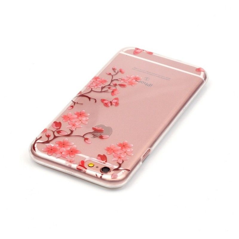 Skal iPhone 6 / 6S Mobilskal Transparent Blommande Träd