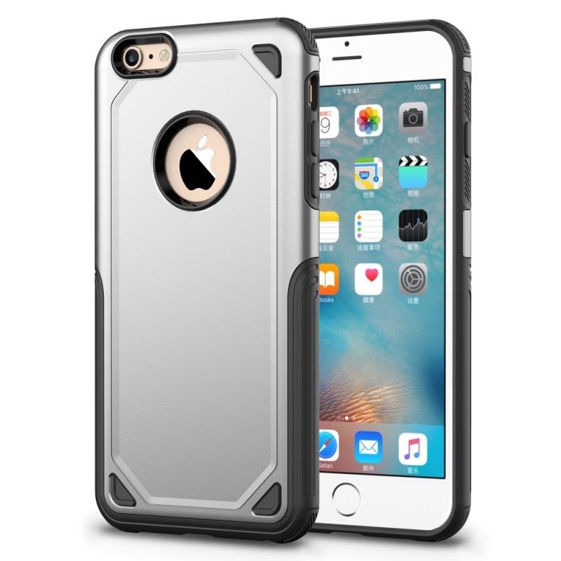 Skal iPhone 6 / 6S Svart Premium Metalleffekt