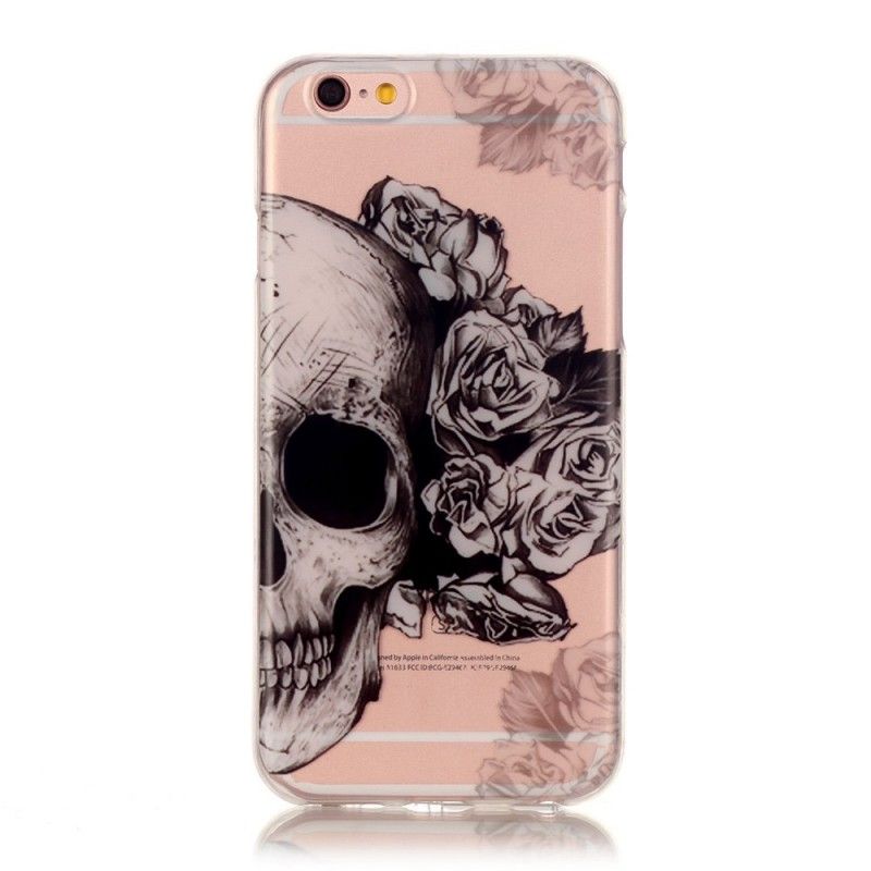 Skal iPhone 6 / 6S Transparent Blommig Skalle