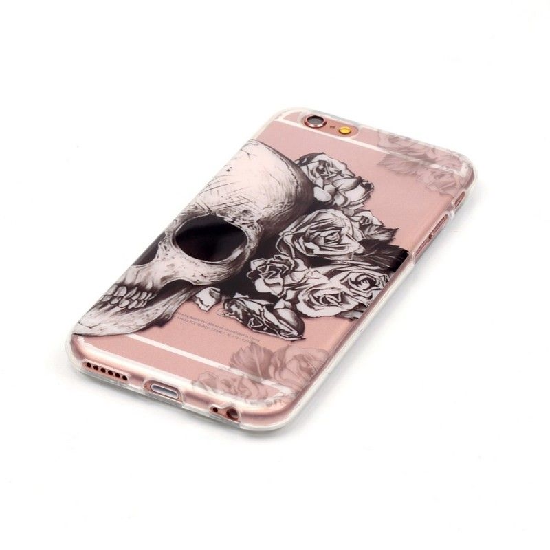 Skal iPhone 6 / 6S Transparent Blommig Skalle