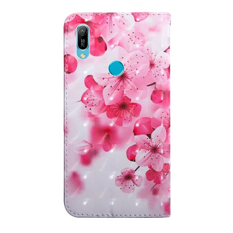 Fodral Huawei Y6 2019 Rosa Blommor