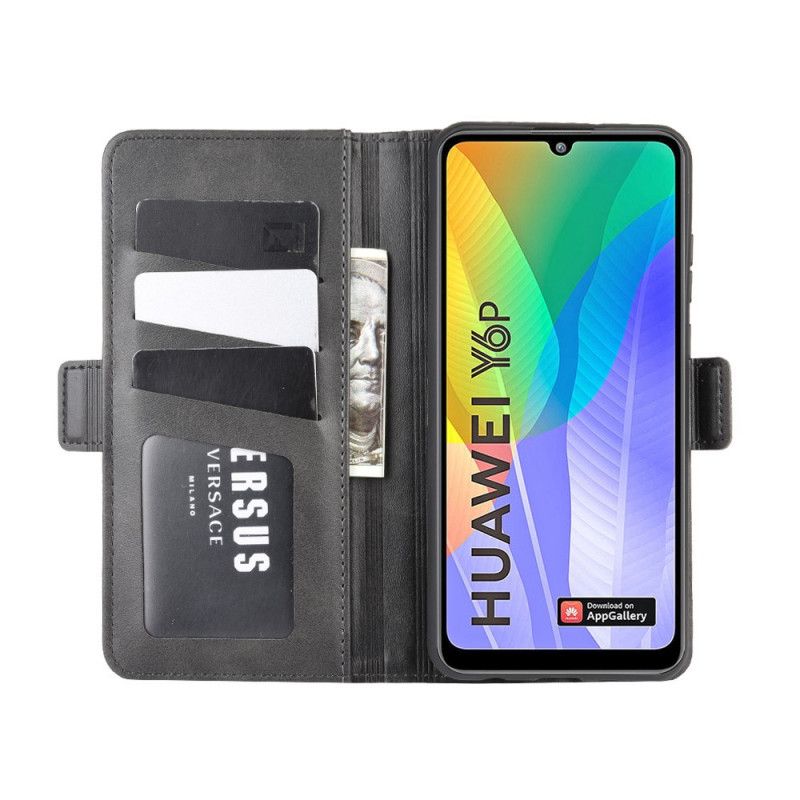 Fodral Huawei Y6 2019 Svart Dubbel Klaff