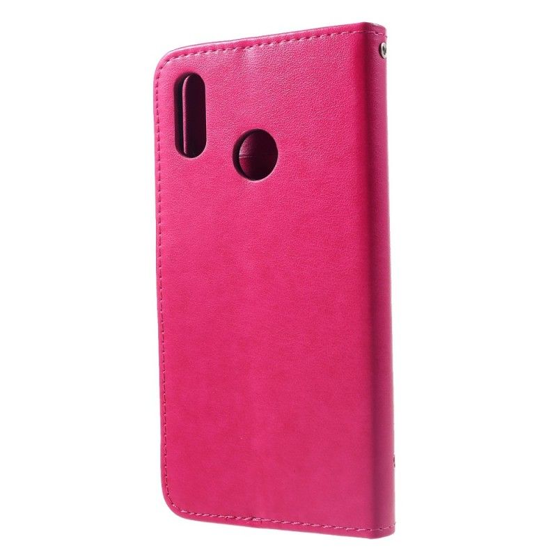 Fodral Huawei P Smart Plus Rosa Fjärilar Och Remskor