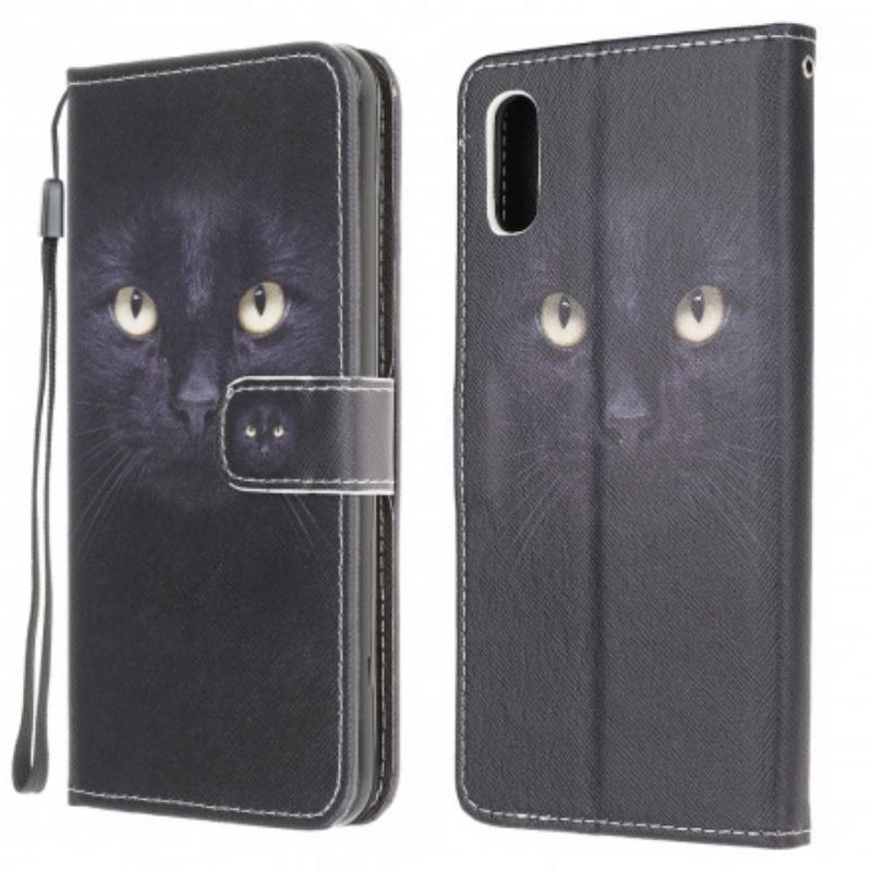 Fodral För Samsung Galaxy Xcover 5 Black Strappy Cat Eyes