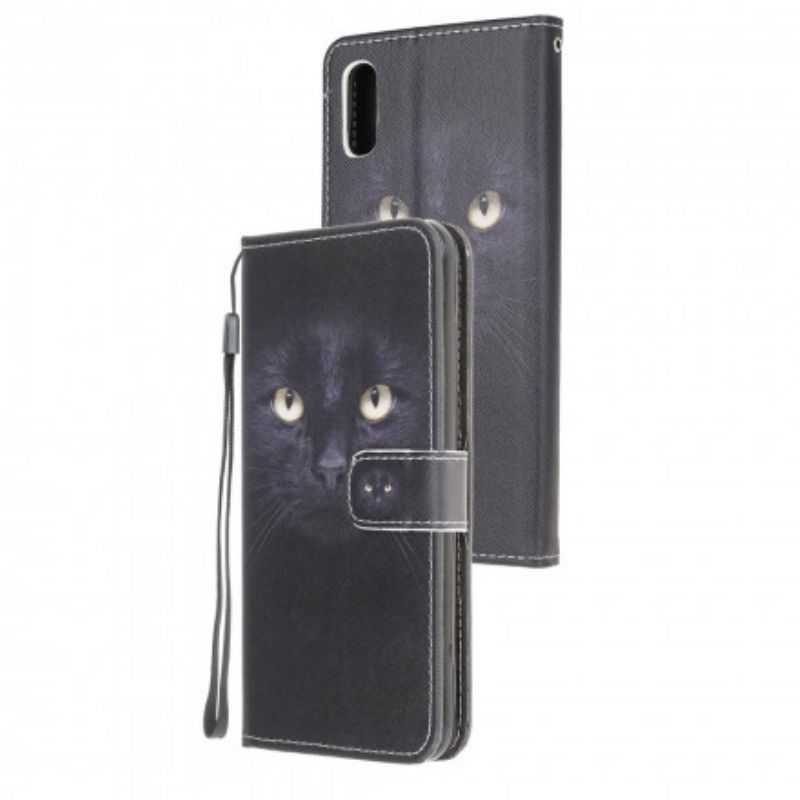 Fodral För Samsung Galaxy Xcover 5 Black Strappy Cat Eyes