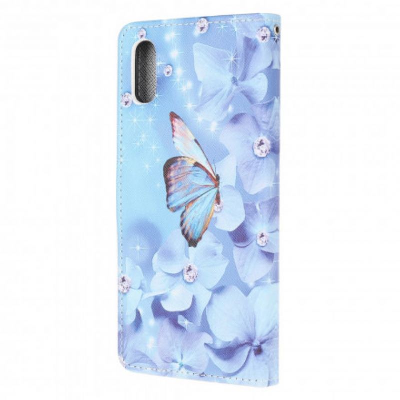 Fodral För Samsung Galaxy Xcover 5 Diamond Strappy Butterflies