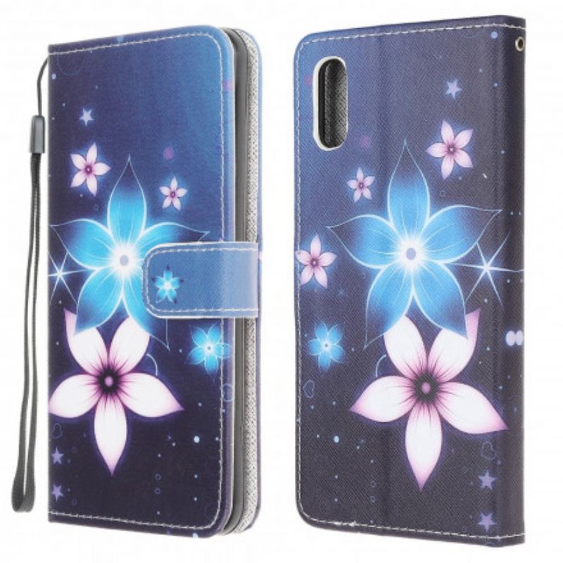 Fodral För Samsung Galaxy Xcover 5 Månblommor Med Rem