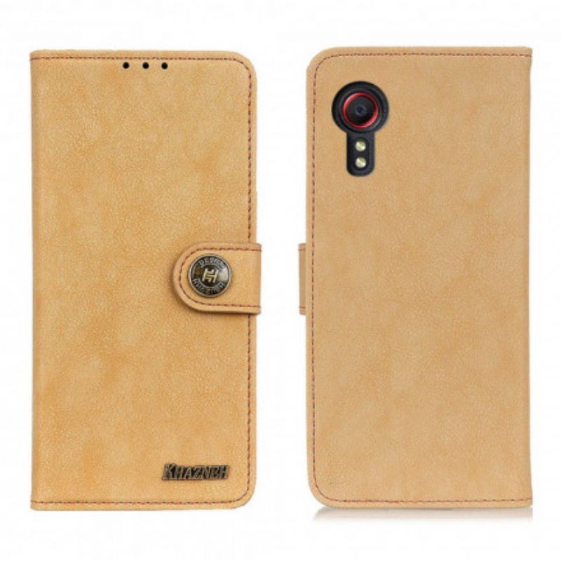 Fodral Samsung Galaxy Xcover 5 Faux Leather Split Retro Khazneh