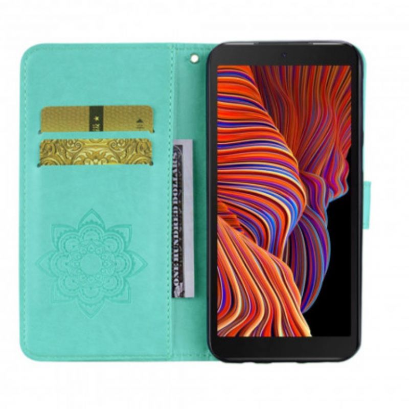 Fodral Samsung Galaxy Xcover 5 Uggla Mandala Och Lanyard