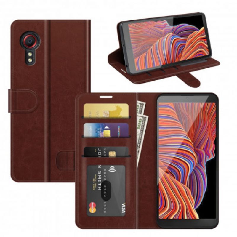 Läderfodral Samsung Galaxy Xcover 5 Telefonfodral Traditionell Läderstil