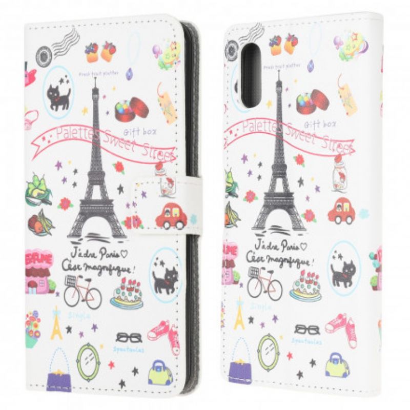 Läderskal Fodral Samsung Galaxy Xcover 5 Jag Älskar Paris