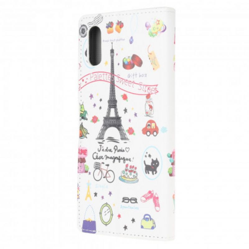 Läderskal Fodral Samsung Galaxy Xcover 5 Jag Älskar Paris