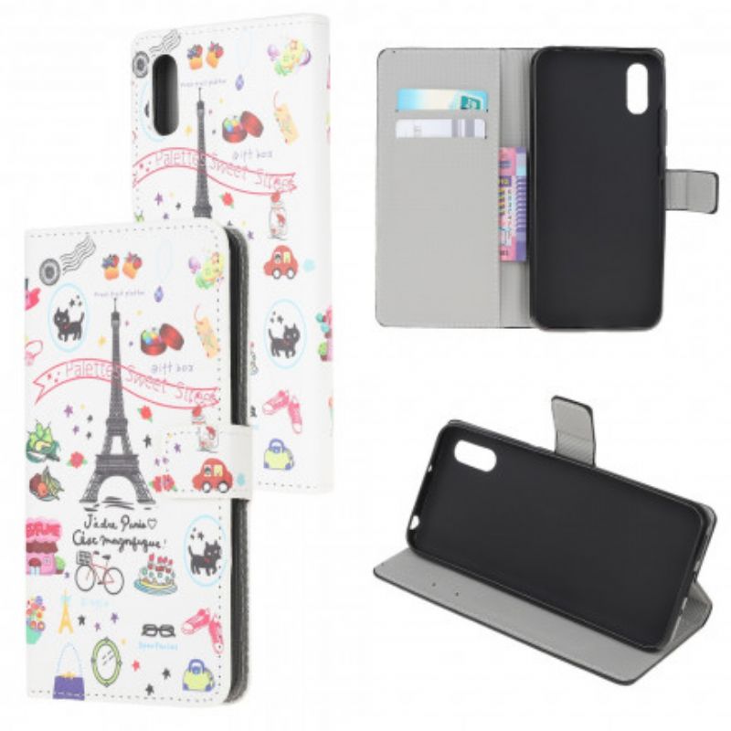 Läderskal Fodral Samsung Galaxy Xcover 5 Jag Älskar Paris