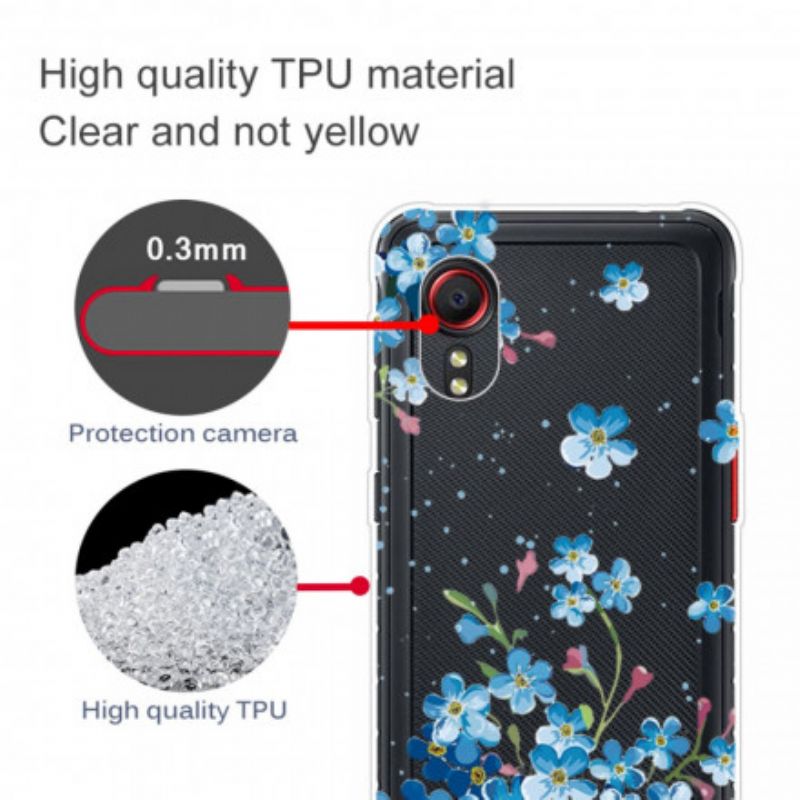 Skal Samsung Galaxy Xcover 5 Blå Blommor