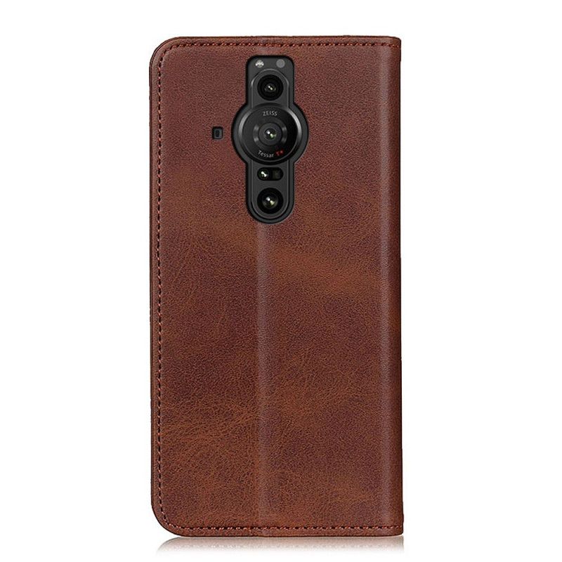 Folio-fodral Sony Xperia Pro-i Telefonfodral Split Leather Elegance