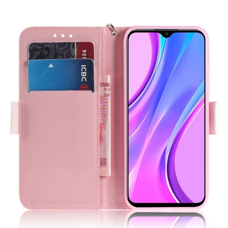 Fodral för Xiaomi Redmi 9 Pandakärlek Med Rem