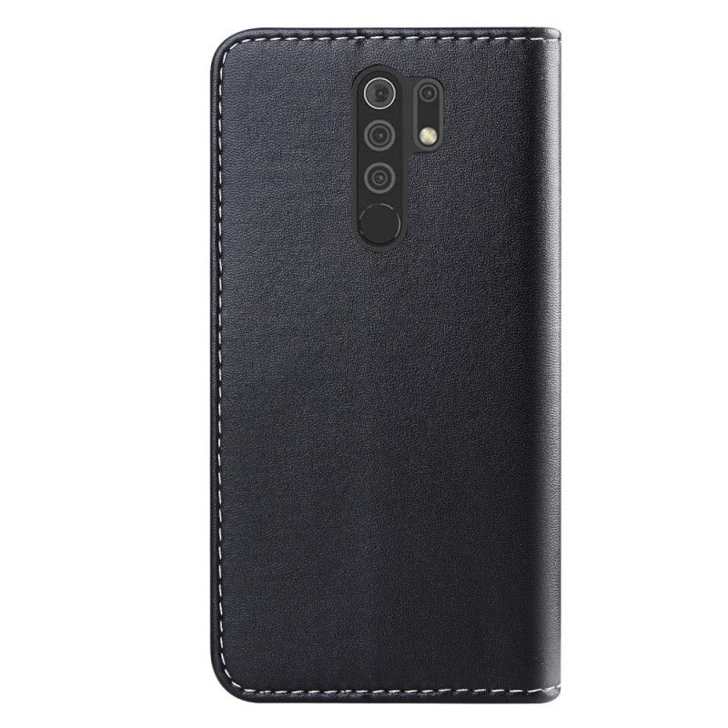 Fodral för Xiaomi Redmi 9 Svart Tricolor Lädereffekt