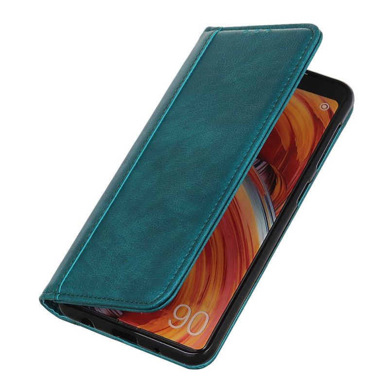 Folio-fodral för Xiaomi Redmi 9 Svart Split Lychee-Läderversion