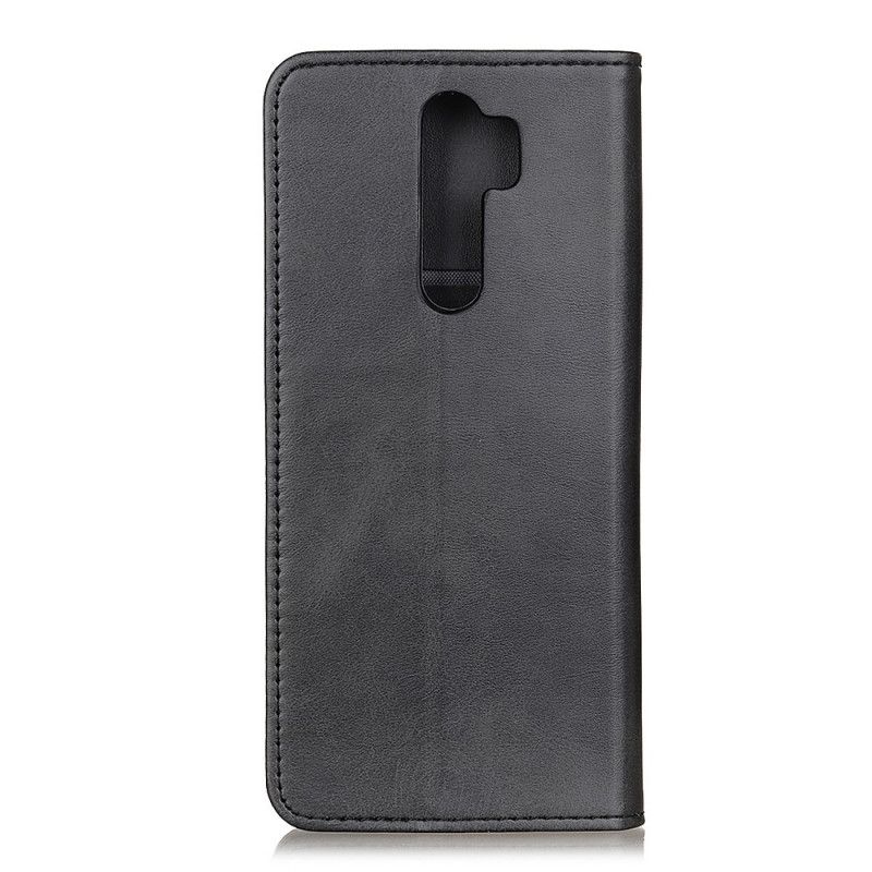 Folio-fodral Xiaomi Redmi 9 Svart Delat Läder