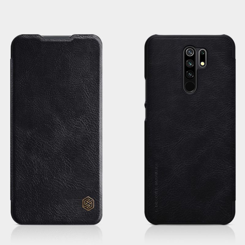 Folio-fodral Xiaomi Redmi 9 Svart Nillkin Qin-Serien